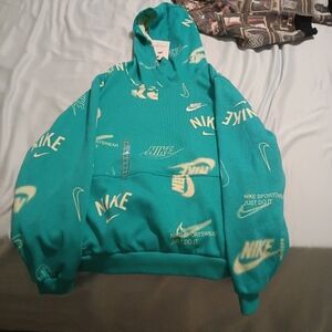 Nike Teal Hoodie with White Accents